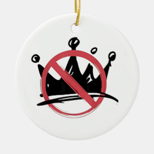 No Kings In America 2025 4th of July Ceramic Ornament