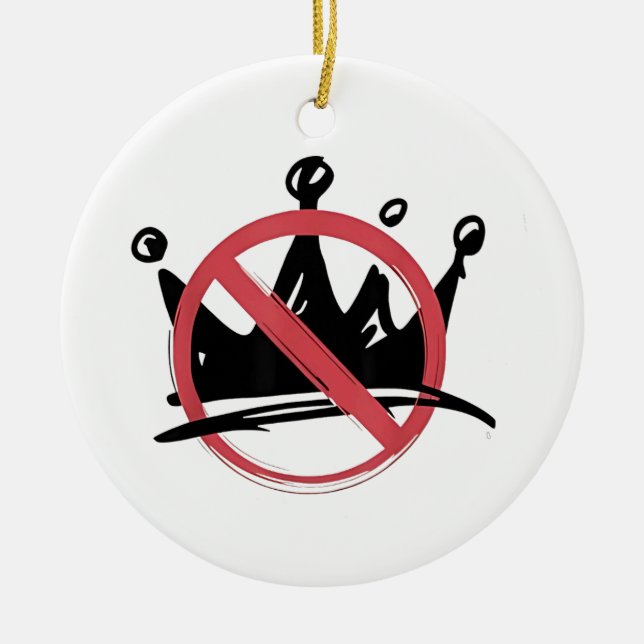 No Kings In America 2025 4th of July  Ceramic Ornament (Front)