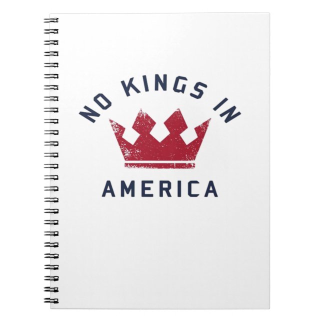 No Kings In America Anti Fascism USA Classic Notebook (Front)
