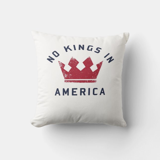 No Kings In America Anti Fascism USA Classic Throw Pillow (Front)