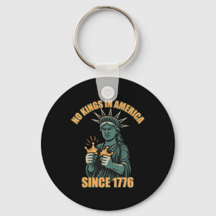 No Kings In America Anti Ice Trump Statue Of Liber Keychain