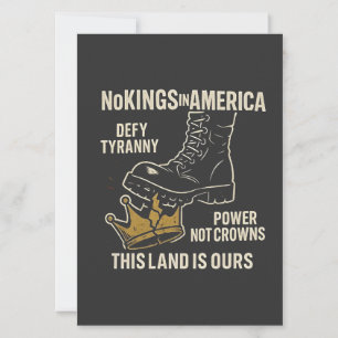 No Kings in America Anti-Trump 4th of July  Invitation