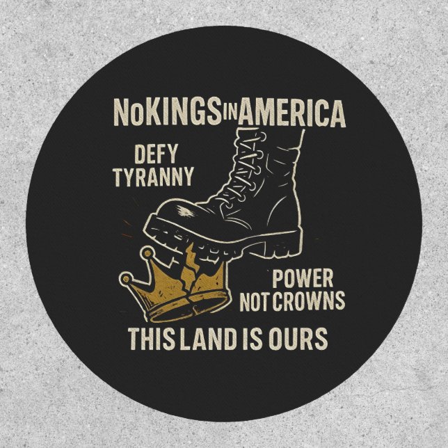 No Kings in America Anti-Trump 4th of July  Patch (Front)