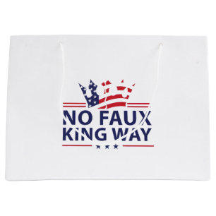 No Kings In America Anti Trump Anti Fascism Large Gift Bag