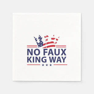 No Kings In America Anti Trump Anti Fascism Napkins
