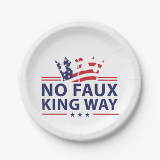 No Kings In America Anti Trump Anti Fascism Paper Plates