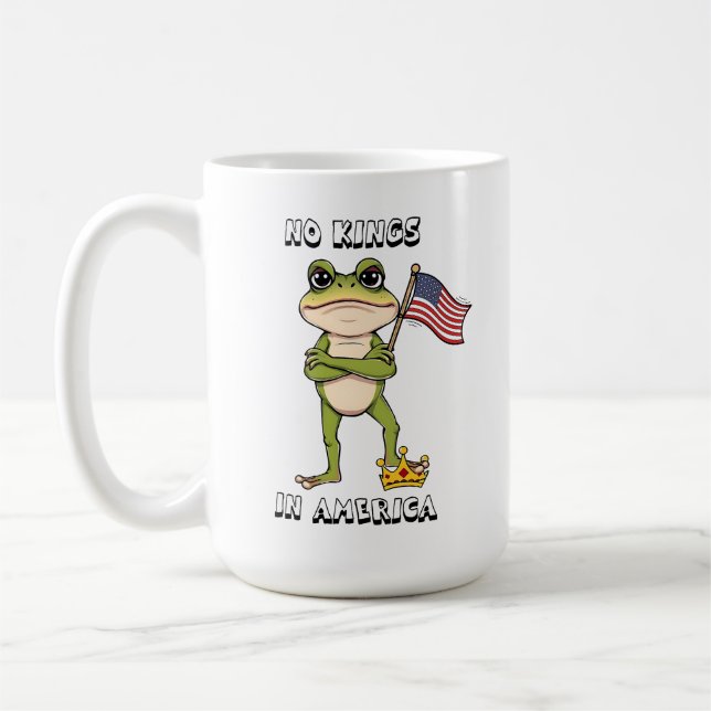 No Kings in America Anti-Trump Protest  Coffee Mug (Left)