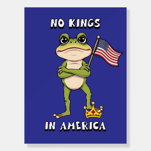 No Kings in America Anti-Trump Protest  Foam Board