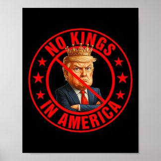 No Kings In America Anti-trump Protest Poster