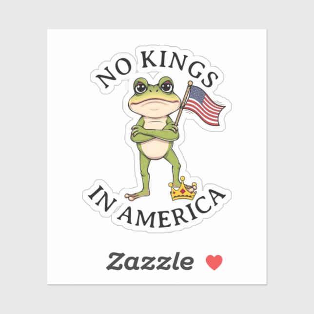 No Kings in America Anti-Trump Protest  Sticker (Sheet)