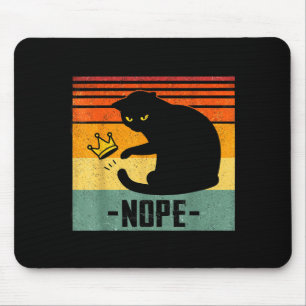 No Kings In America Black Cat Funny Cat Kicking Cr Mouse Pad