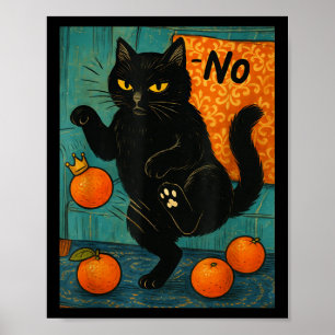 No Kings In America Black Cat Political Anti Trump Poster