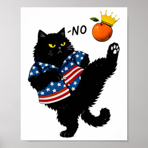 No Kings In America Black Cat We The People  Poster