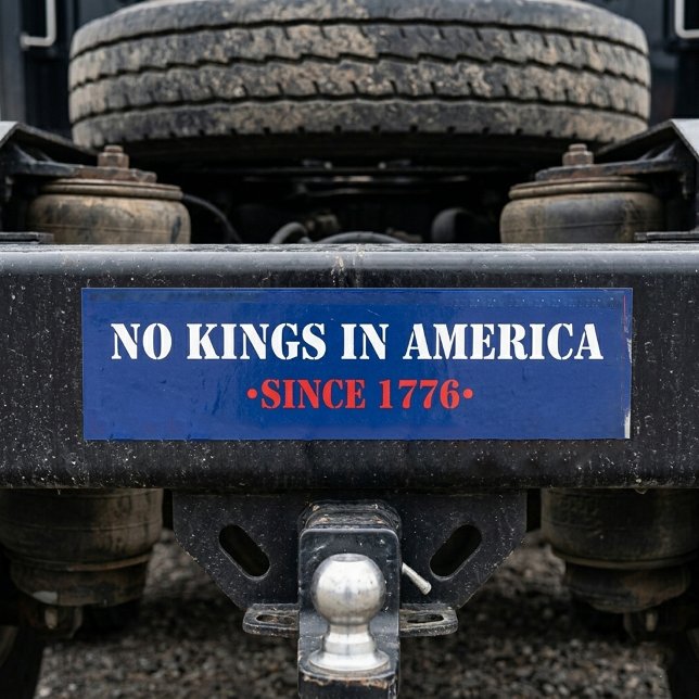 No Kings In America Bumper Sticker (Creator Uploaded)