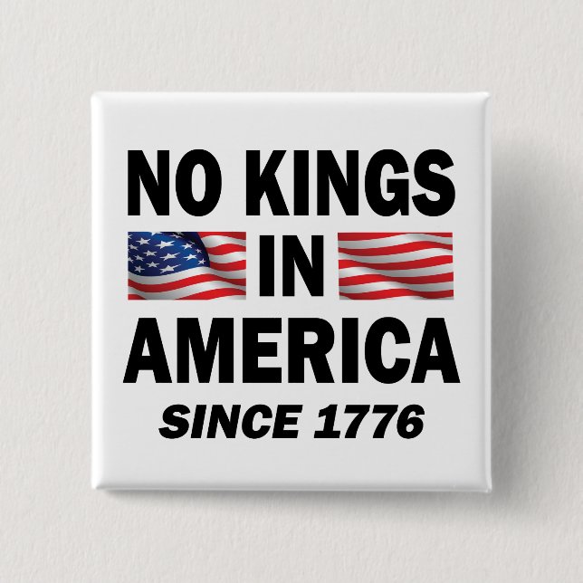 No Kings in America Button (Front)
