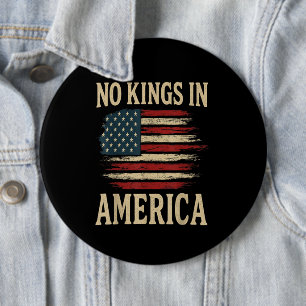 No Kings in America Button