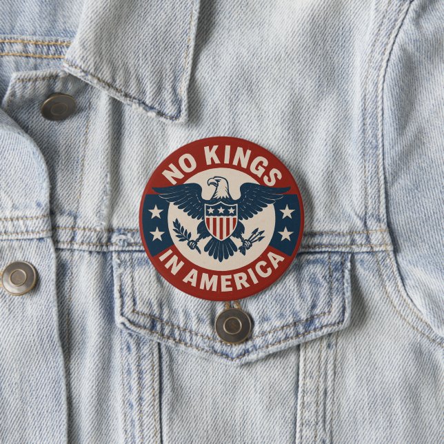 No Kings in America Button (In Situ)