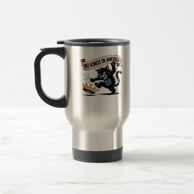 No Kings In America Classic Creative Style Travel Mug (Left)