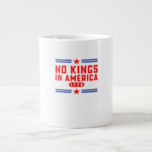 No Kings In America Classic Minimal Clean Giant Coffee Mug