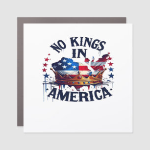No Kings In America Classic Retro Cool Car Magnet