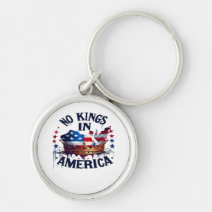 No Kings In America Classic Retro Cool Keychain