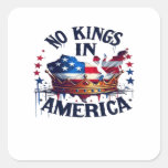 No Kings In America Classic Retro Cool Square Sticker