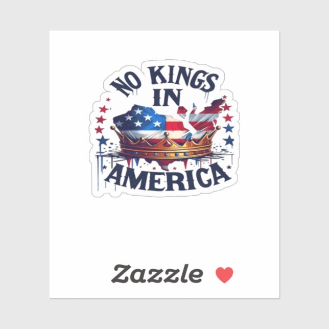 No Kings In America Classic Retro Cool Sticker (Sheet)