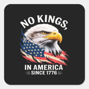 No Kings In America Classic Retro Graphic Design Square Sticker