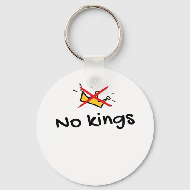 No Kings In America Classic Retro Style Keychain (Front)