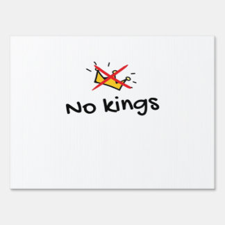 No Kings In America Classic Retro Style Sign