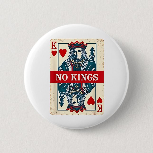 No Kings in America Democracy Protest  Button (Front)