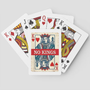 No Kings in America Democracy Protest Poker Cards