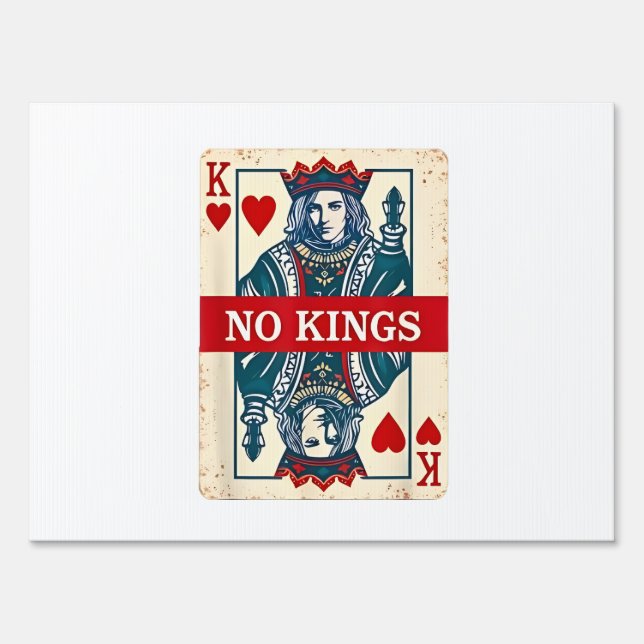 No Kings in America Democracy Protest  Sign (Front)