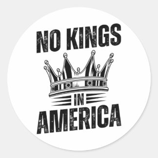 No Kings In America Democracy United States Indepe Classic Round Sticker