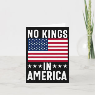 No Kings In America Flag Protest Save Democracy 10 Card