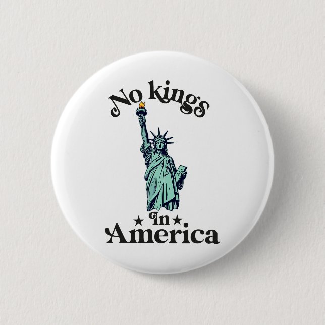 No Kings In America Flag Protest Save Democracy 2  Button (Front)