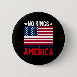 No Kings In America Flag Protest Save Democracy 5  Button