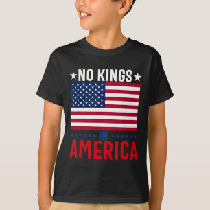 No Kings In America Flag Protest Save Democracy 5 T-Shirt
