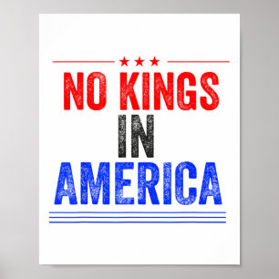 No Kings In America Flag Protest Save Democracy 7 Poster