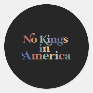 No Kings In America Flag Protest Save Democracy 8 Classic Round Sticker