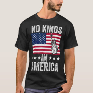 No Kings In America Flag Protest Save Democracy 9  T-Shirt