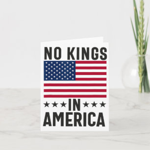 No Kings In America Flag Protest Save Democracy  Card