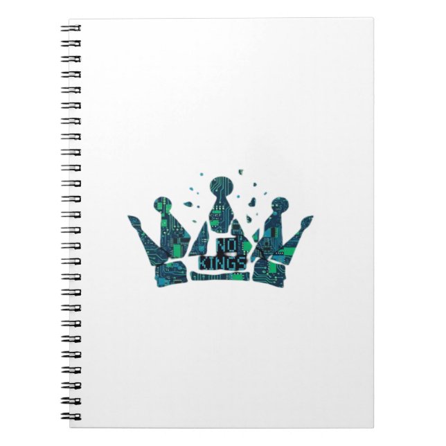 No Kings In America Freedom Aesthetic Notebook (Front)