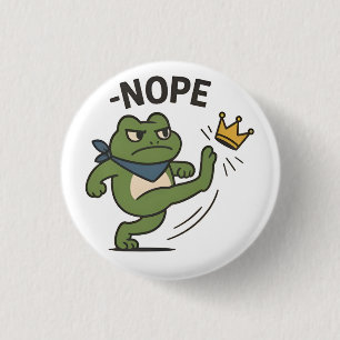 No Kings in America Frog No Kings Democracy Button