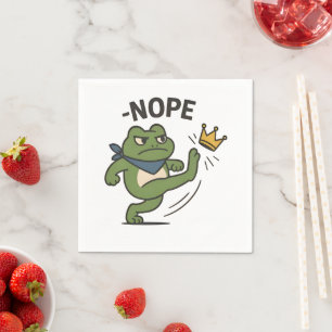 No Kings in America Frog No Kings Democracy Napkins