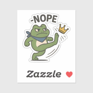 No Kings in America Frog No Kings Democracy Sticker