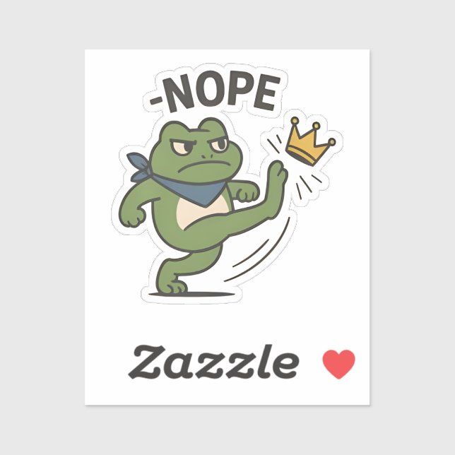 No Kings in America Frog No Kings Democracy Sticker (Sheet)