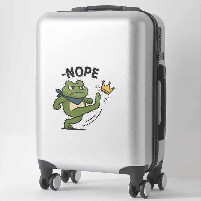 No Kings in America Frog No Kings Democracy Sticker (Suitcase)