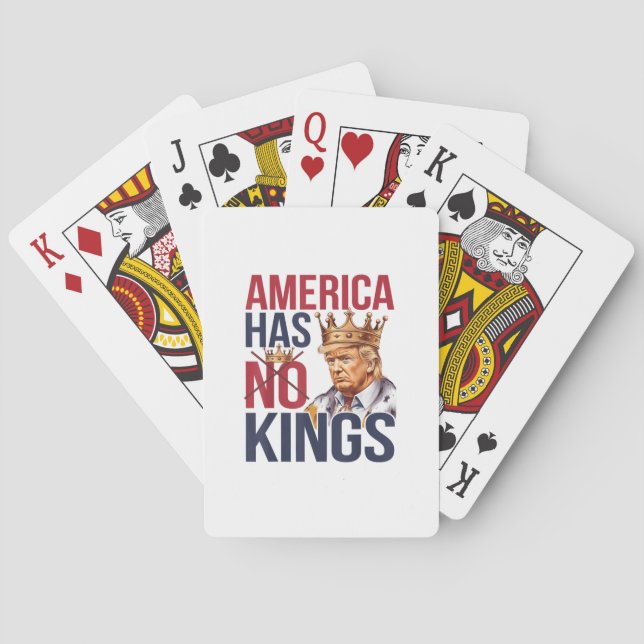 No Kings In America Funny America Has No King Poli Poker Cards (Back)