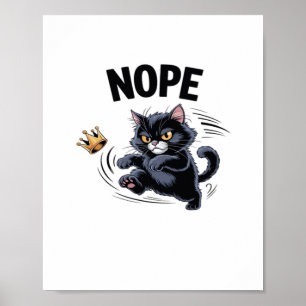 No Kings In America Funny Kicking Crown Classic Vi Poster